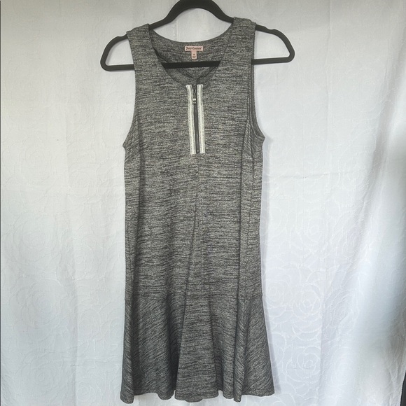 Juicy Couture Charcoal Sleeveless Swing Shift Mini Dress. Size Medium. - Picture 1 of 5